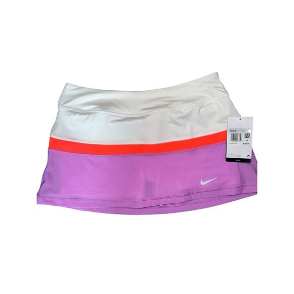 Nike Dri Fit Color Block Tennis athletic skort size medium Purple Slim fit NWT - Picture 1 of 8